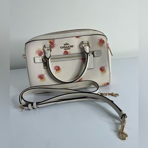 COACH Canvas Courier Crossbody Leather Satchel